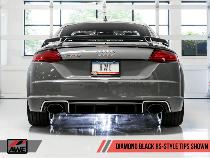 AWE Tuning 18-19 Audi TT RS 8S/RK3 2.5L Turbo Track Edition Exhaust - Diamond Black RS-Style Tips - Premium Catback from AWE Tuning - Just 6171.01 SR! Shop now at Motors
