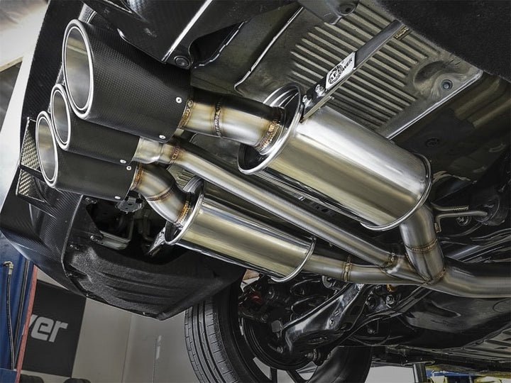 aFe POWER Takeda 2-1/2in to 2-1/4in 304SS Catback Dual-Exit Exhaust 17+ Honda Civic Type R w/CF Tips - Premium Catback from aFe - Just 8613.92 SR! Shop now at Motors