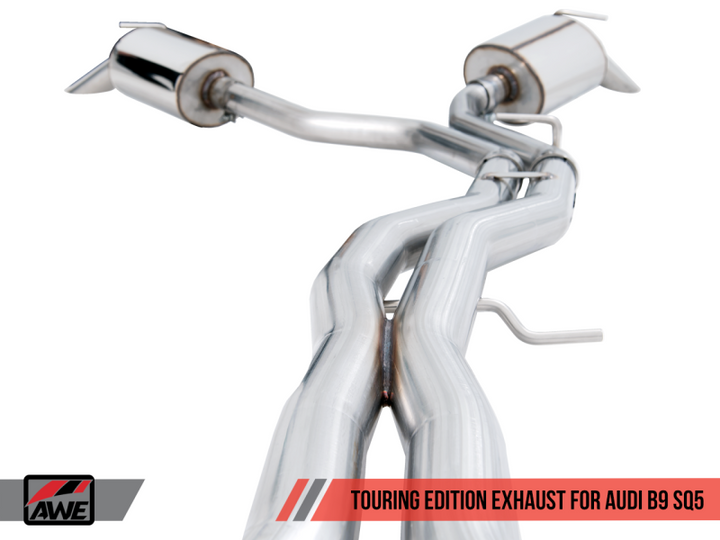 AWE Tuning Audi B9 SQ5 Non-Resonated Touring Edition Cat-Back Exhaust - No Tips (Turn Downs) - Premium Catback from AWE Tuning - Just 8584.76 SR! Shop now at Motors