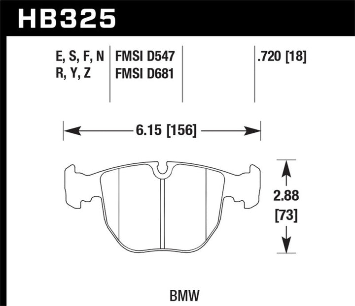 Hawk 01-03 BMW 530I 3.0L / 97-03 BMW 540I 4.4L / 96-01 740I 4.4L / 00-03 M5 5.0L / 01-06 M5 3.0L/4.4 - Premium Brake Pads - Performance from Hawk Performance - Just 794.38 SR! Shop now at Motors