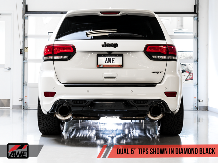 AWE Tuning 2020 Jeep Grand Cherokee SRT Track Edition Exhaust - Diamond Black Tips - Premium Catback from AWE Tuning - Just 5962.55 SR! Shop now at Motors