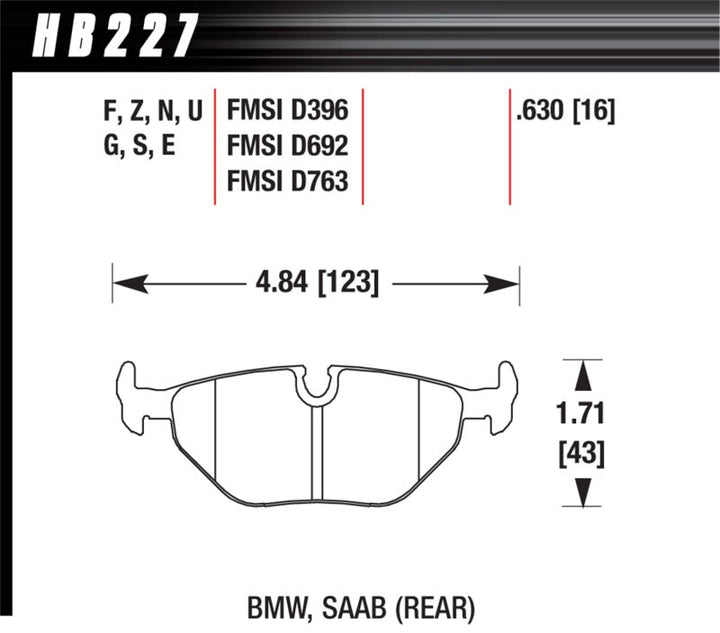 Hawk 92-95 BMW 325iS DTC-60 Race Rear Brake Pads - Premium Brake Pads - Racing from Hawk Performance - Just 889.04 SR! Shop now at Motors